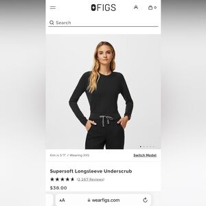 Figs Long Sleeve Underscrub